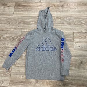 Boys size S(8) ADIDAS long sleeve hooded tshirt